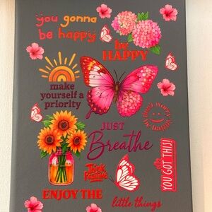 Inspirational Journal Book with Pink and Orange Accents